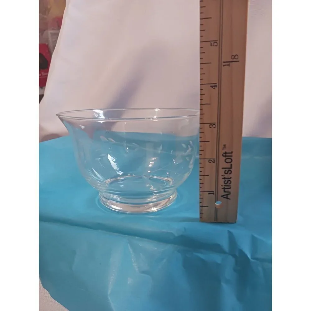 Princess House Crystal Heritage 4 pcs  condiment set bowls,plate,shell spoon